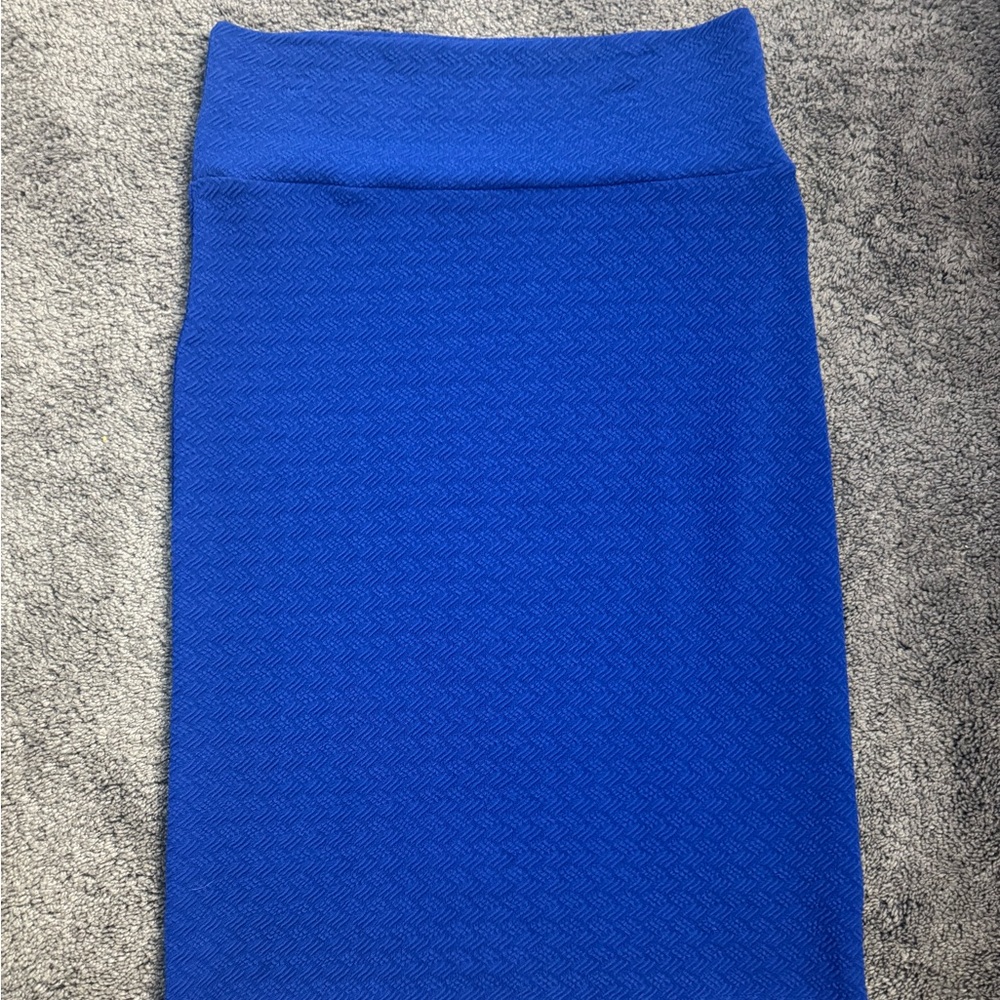 LuLaRoe blue printed Cassie Skirt